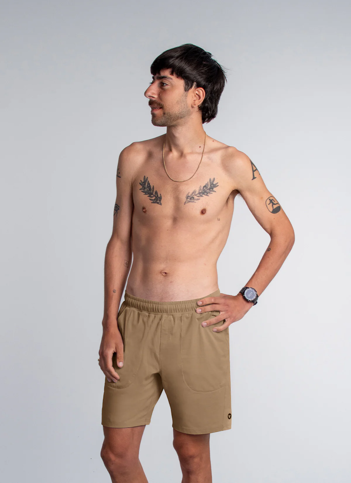 Men's Flex 9" Gym Short - Walnut - Image 3