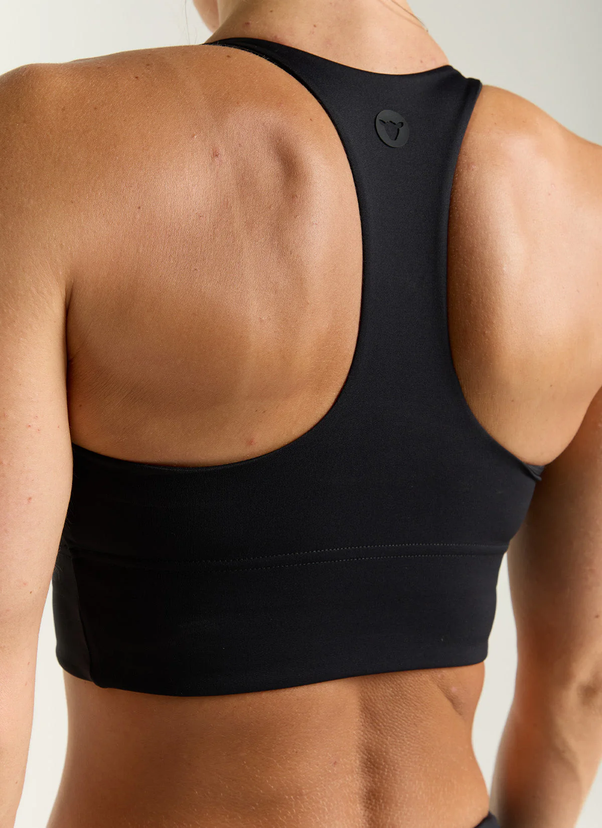 Women's Long Line Padded Crop - Black - Image 4